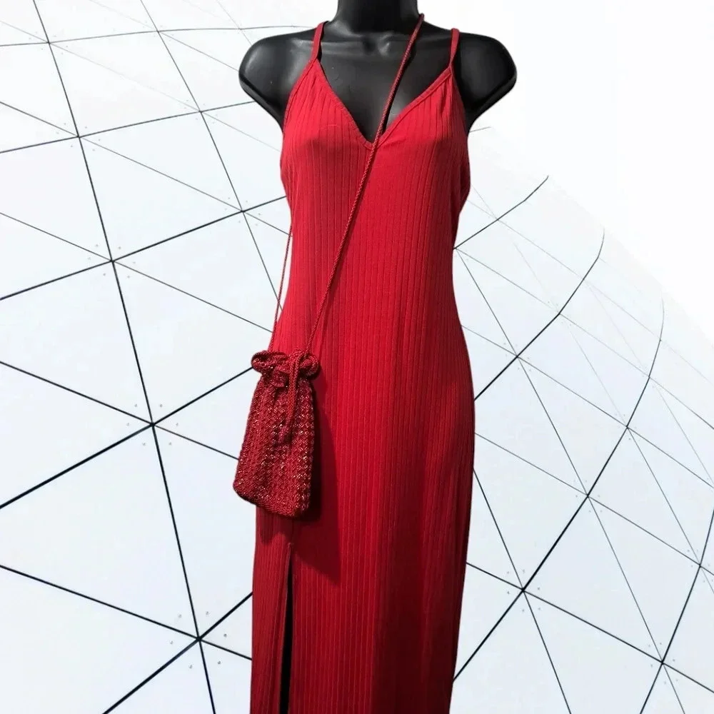 Rib knit Maxi dress - Picture 1 of 6